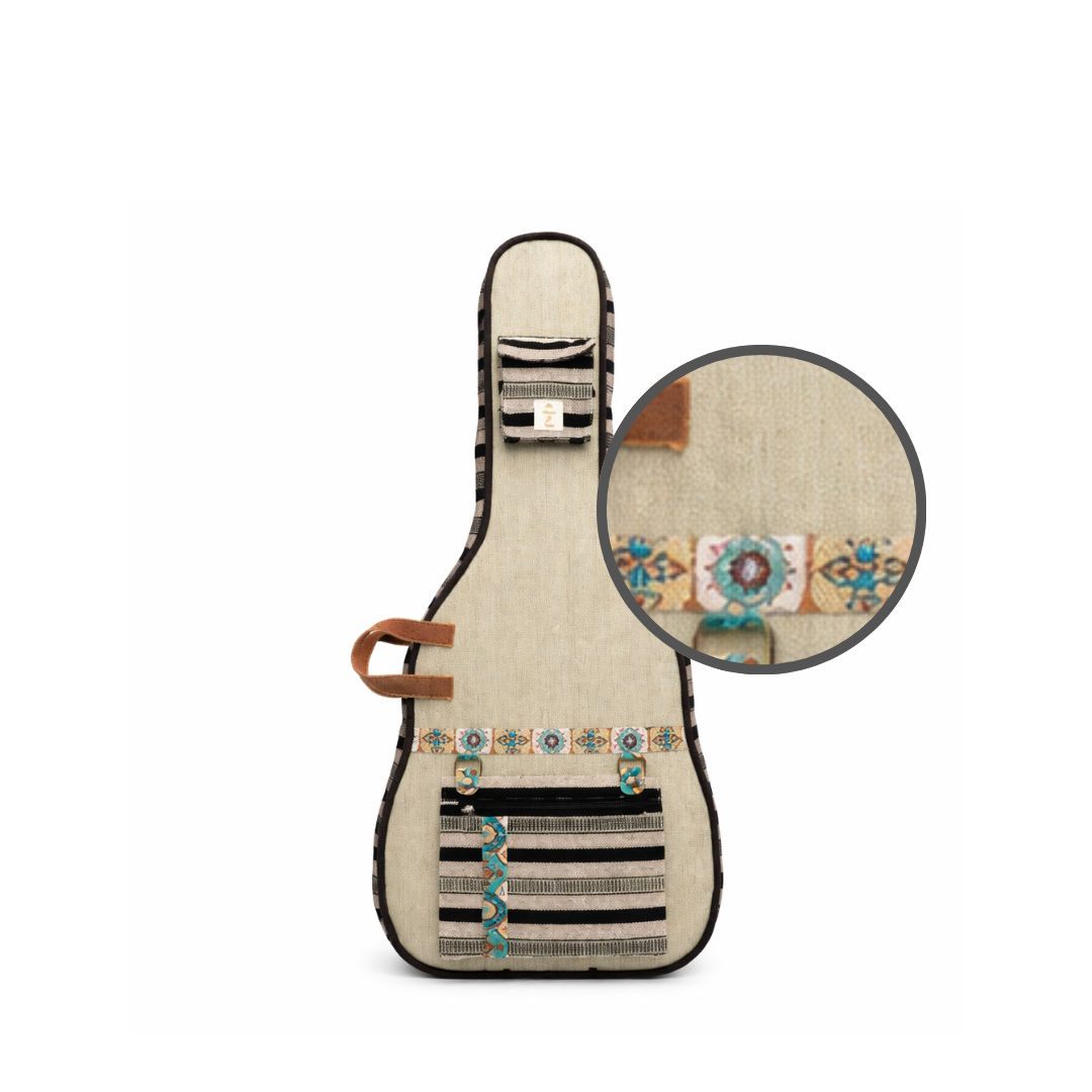 Grey Unisex Padded Guitar Bag for Musicians